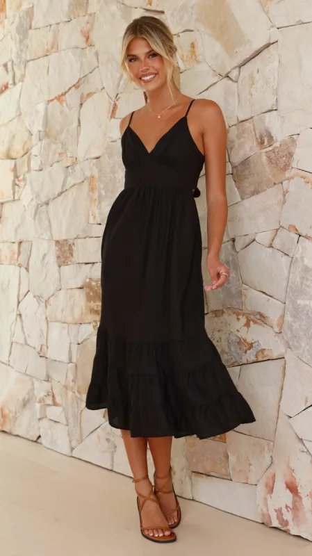Addilyn Midi Dress - Black sold by Billy J