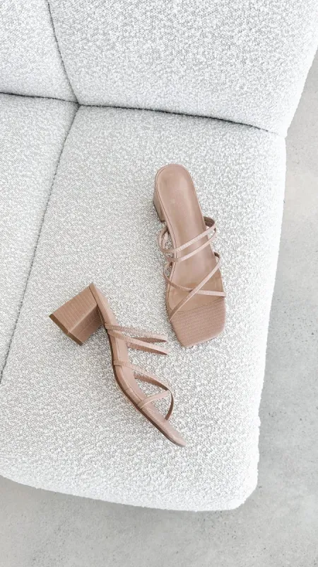 Yesha Heel - Latte Scale sold by Billy J