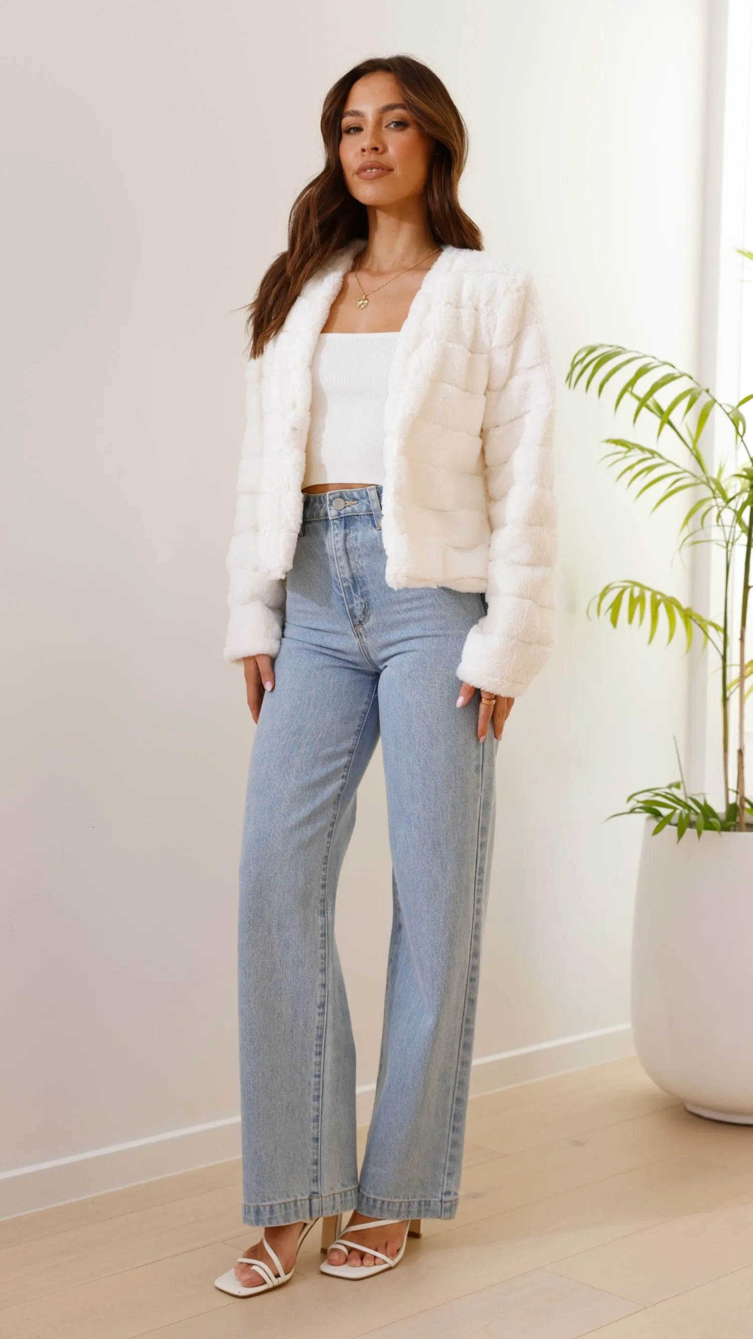 Tully Crop Jacket - White sold by Billy J product image thumbnail 3