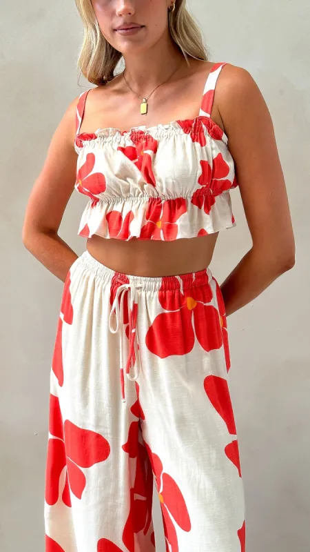 Kleo Crop Top - Hibiscus sold by Billy J