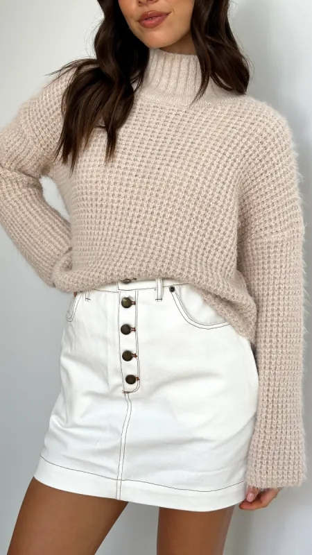 Haidar Knitted Top - Beige sold by Billy J