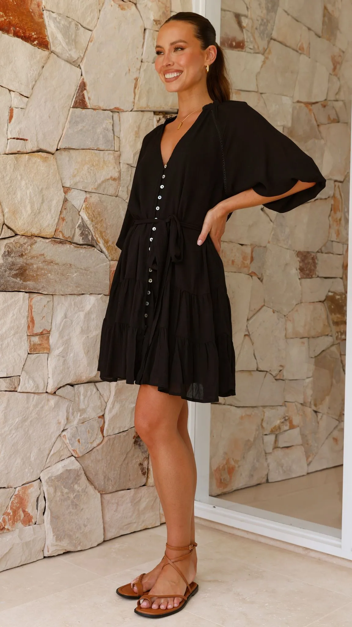 Alessandra Mini Dress - Black sold by Billy J product image thumbnail 4