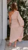 Brooklyn One Shoulder Midi Dress - Champagne sold by Billy J