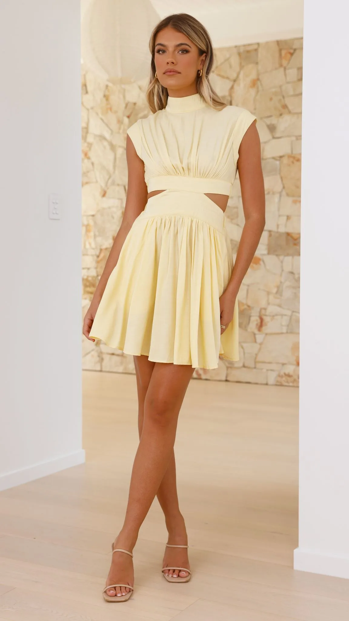 Beatrice Mini Dress - Yellow sold by Billy J
