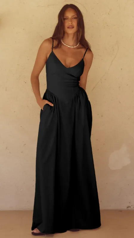 Zephy Maxi Dress - Black sold by Billy J