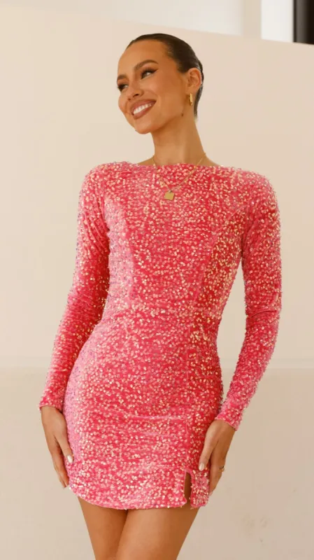 Felicia Mini Dress - Pink sold by Billy J