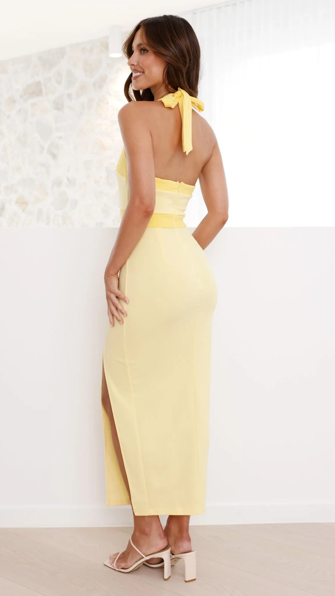 Adaline Midi Dress - Yellow sold by Billy J product image thumbnail 2