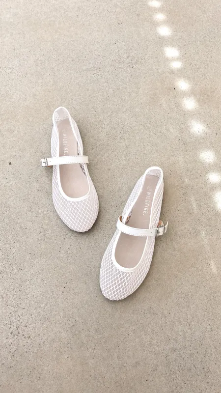 Andesine Ballet Flat - White sold by Billy J