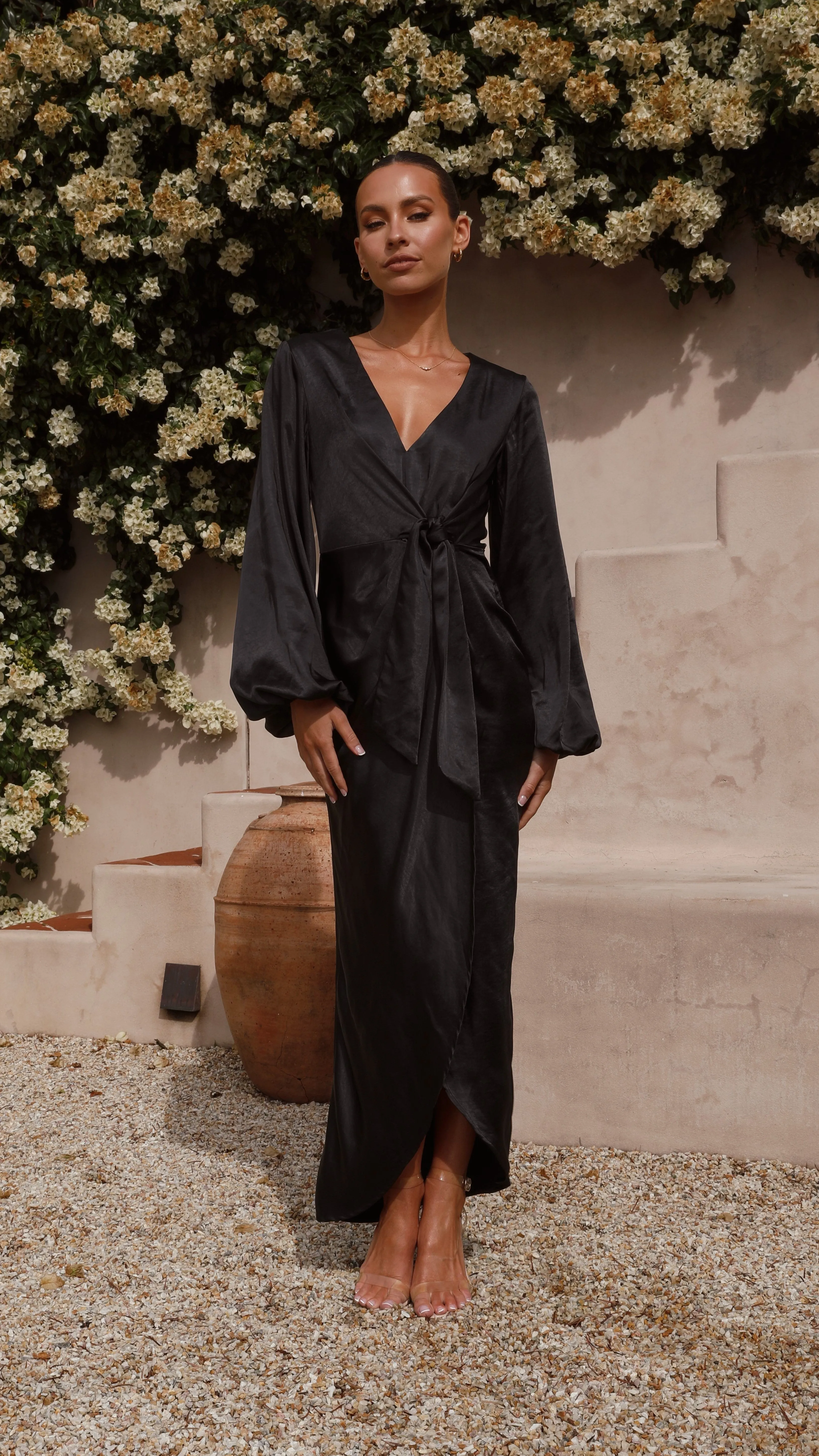 Naomi Long Sleeve Maxi Dress - Black sold by Billy J product image thumbnail 3