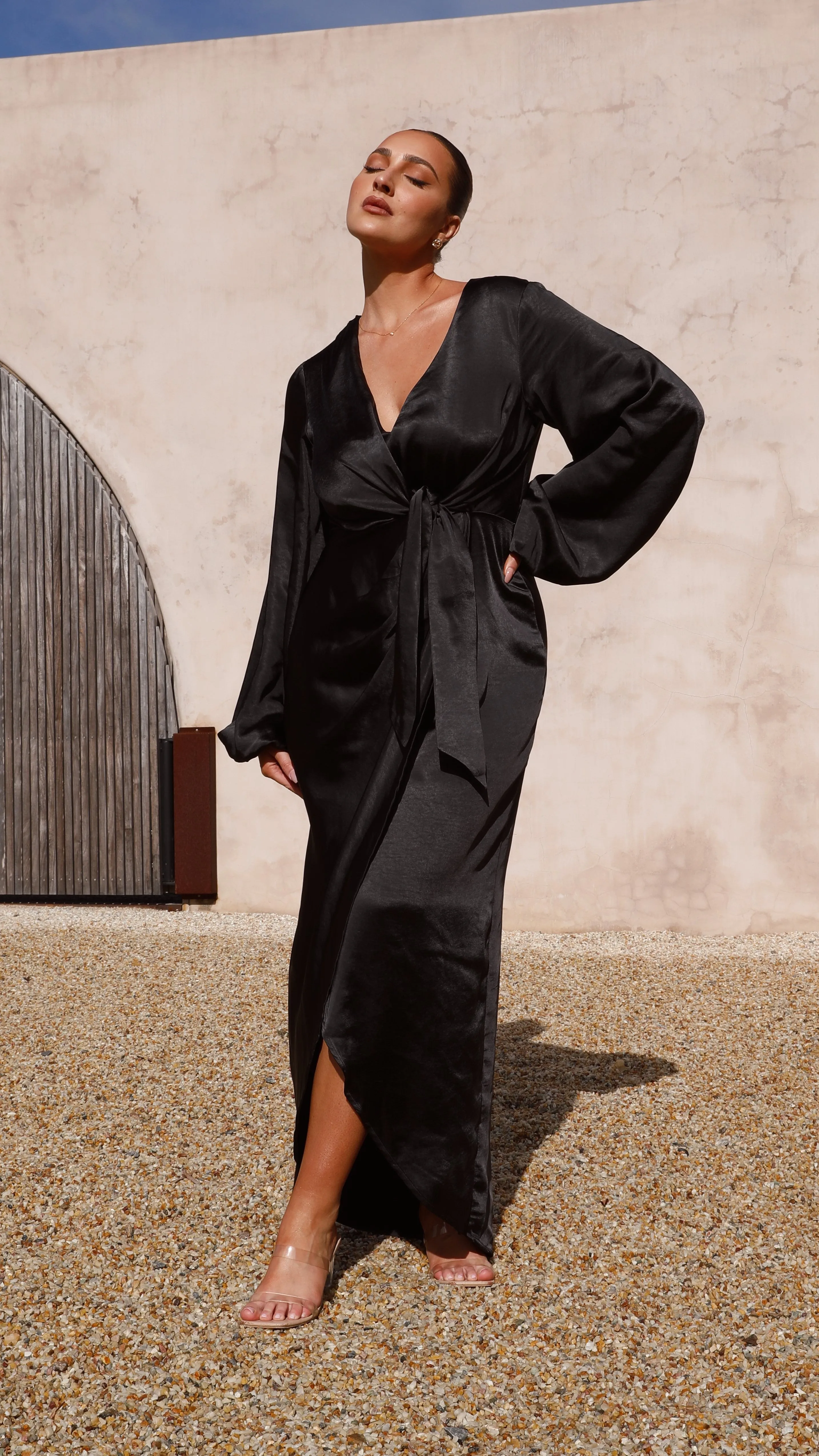 Naomi Long Sleeve Maxi Dress - Black sold by Billy J product image thumbnail 2