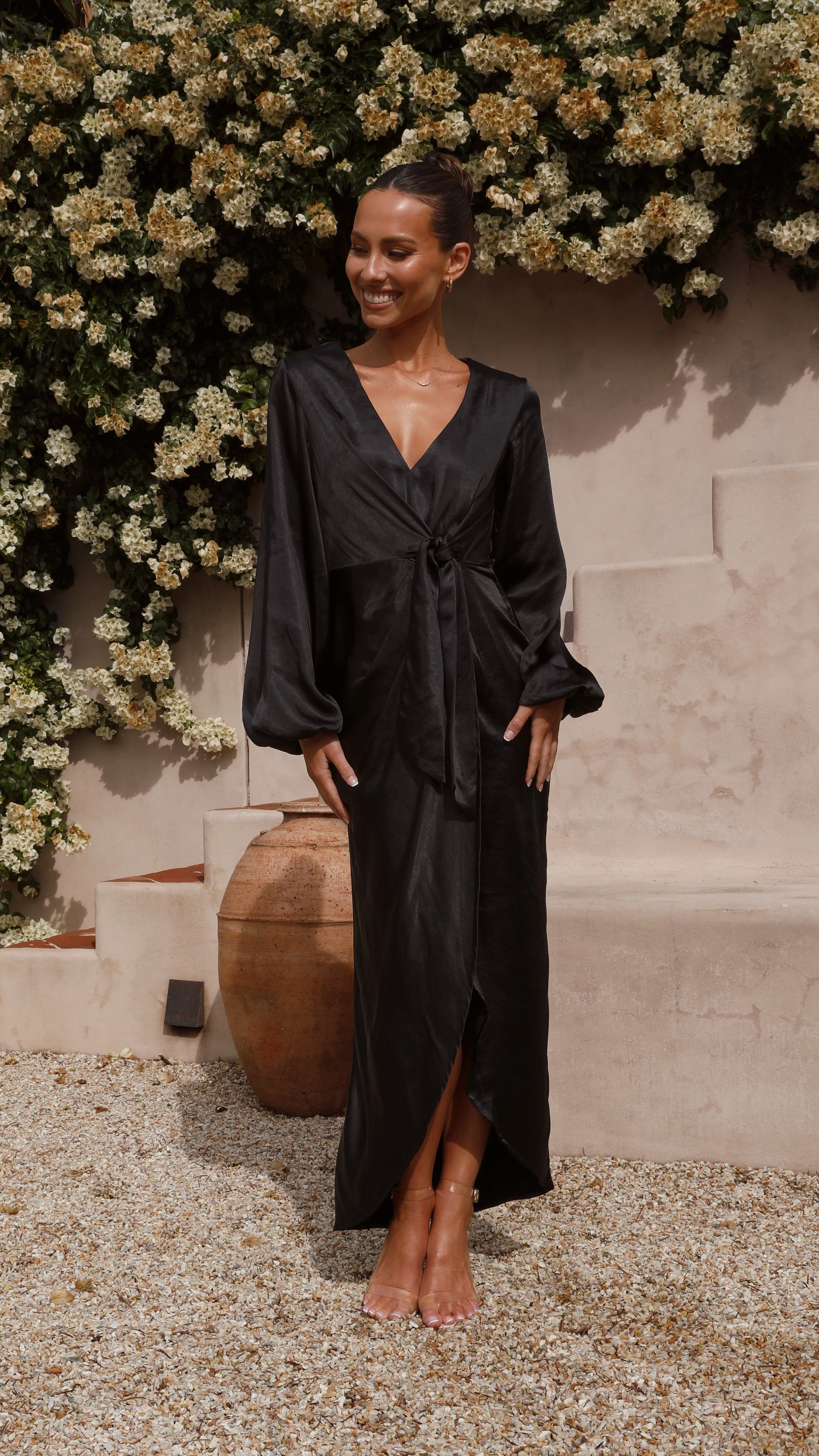 Naomi Long Sleeve Maxi Dress - Black sold by Billy J product image thumbnail 5