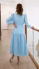 Erin Long Sleeve Midi Dress - Blue sold by Billy J