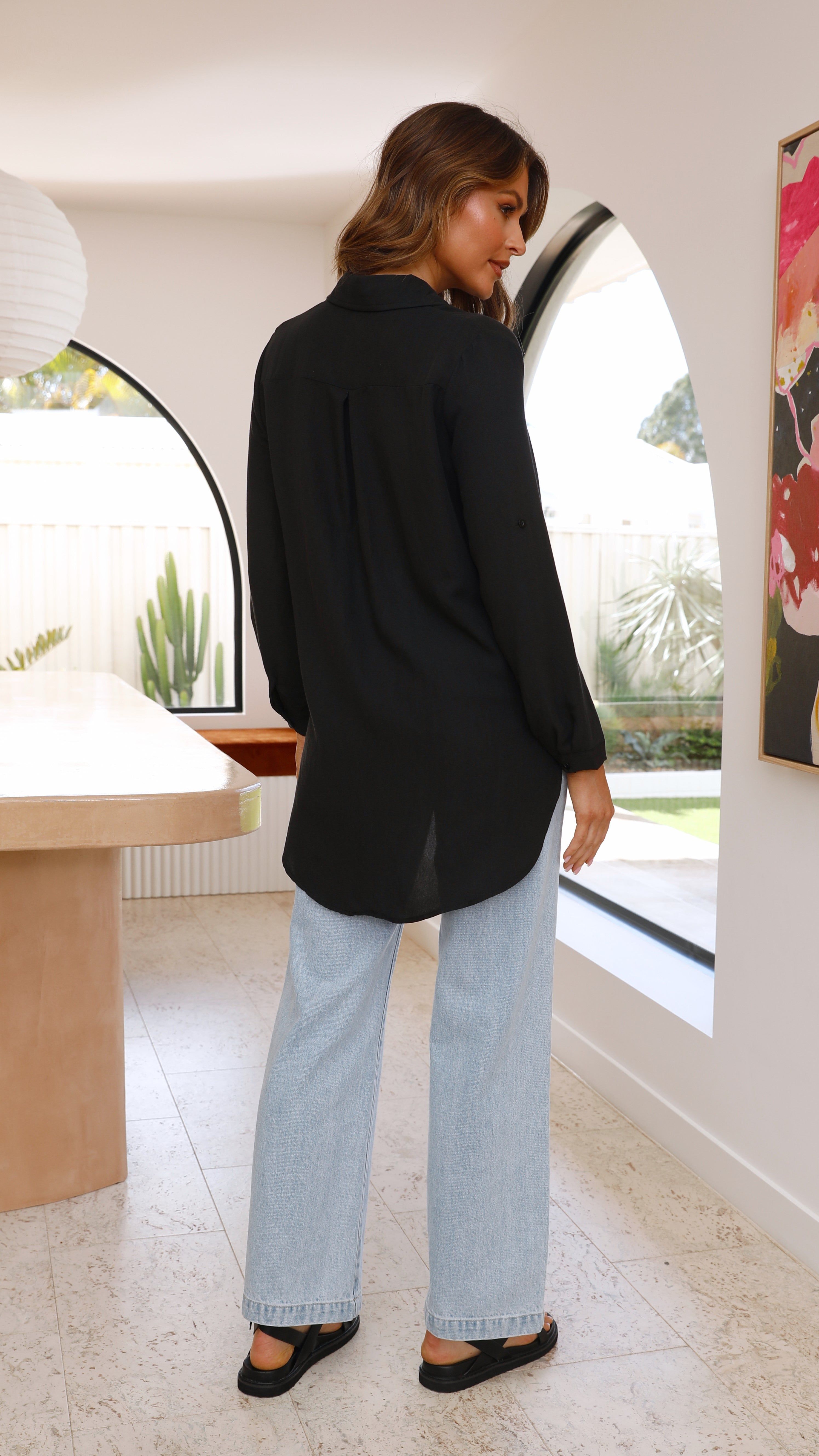 Laura Long Sleeve Shirt - Black sold by Billy J product image thumbnail 2