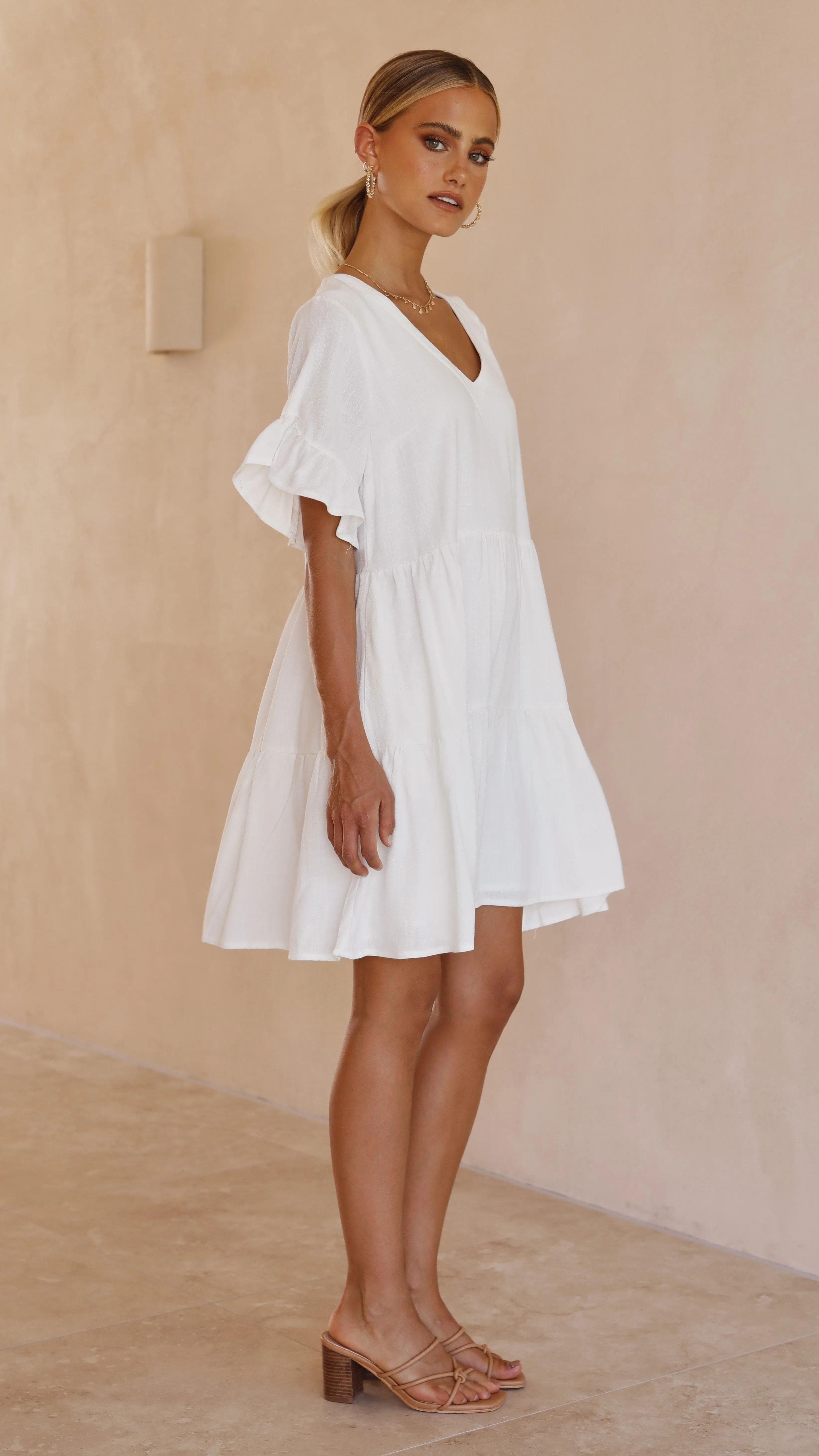 Mariah Mini Dress - White sold by Billy J product image thumbnail 3