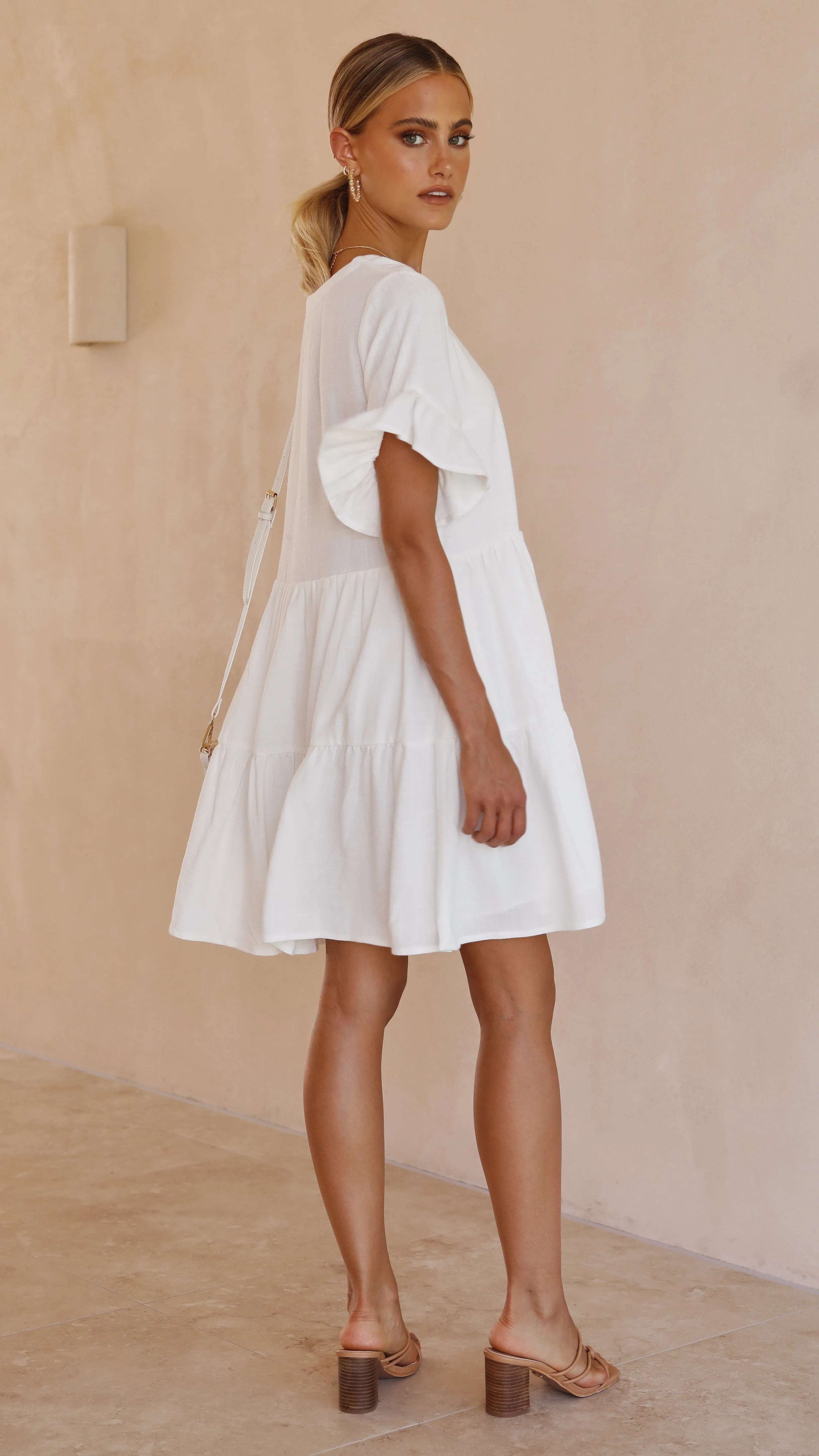 Mariah Mini Dress - White sold by Billy J product image thumbnail 2