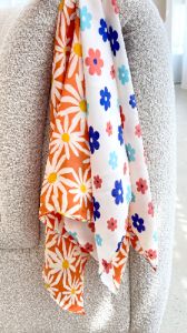 Kiami Bandana - Orange Daisy sold by Billy J