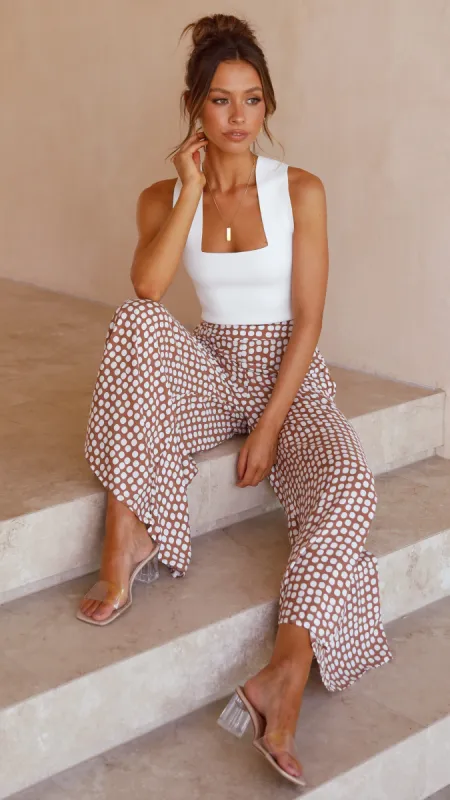 Nadia Pants - Brown Spot sold by Billy J