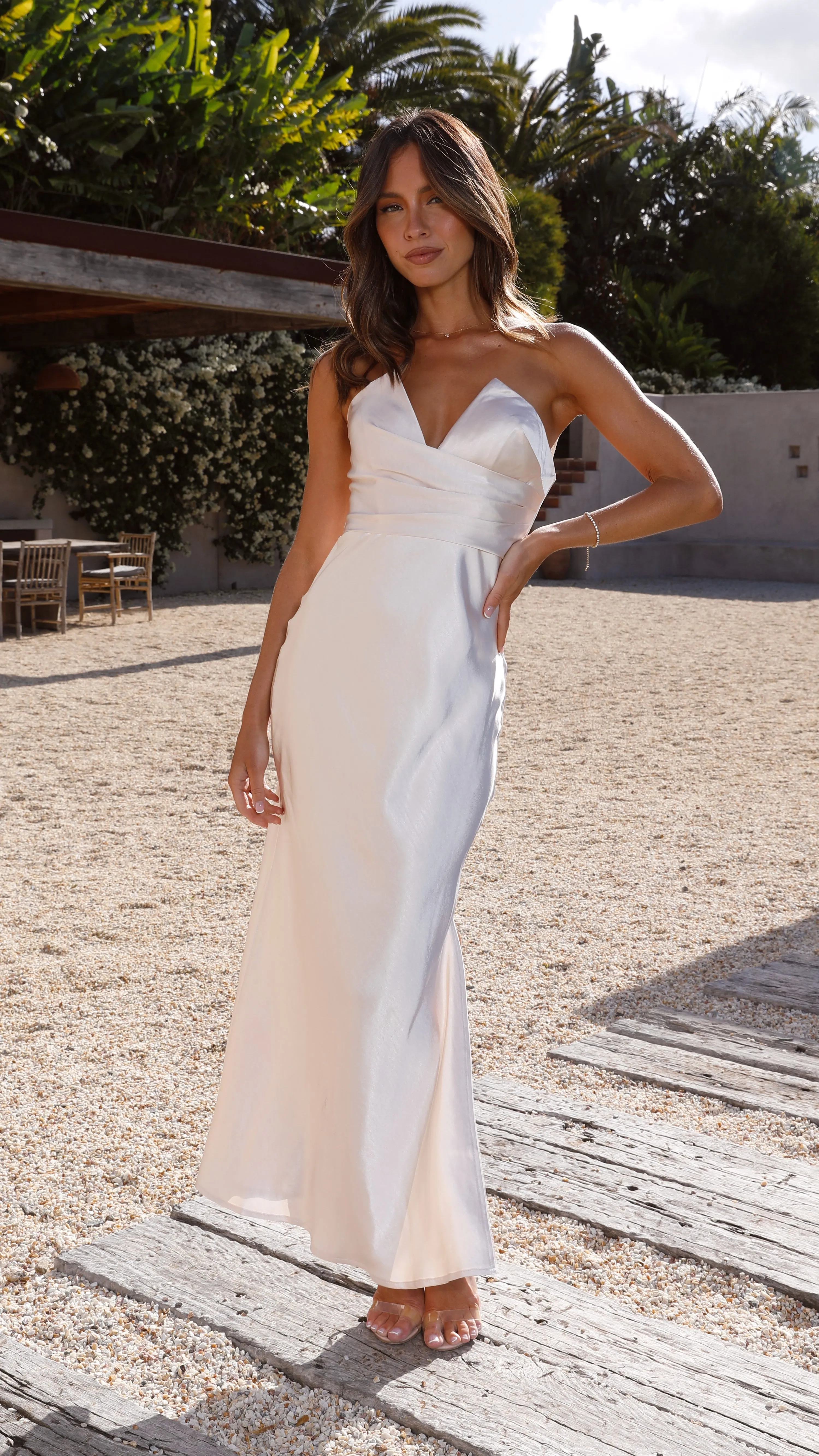 Valerie Maxi Dress - Champagne sold by Billy J product image thumbnail 4