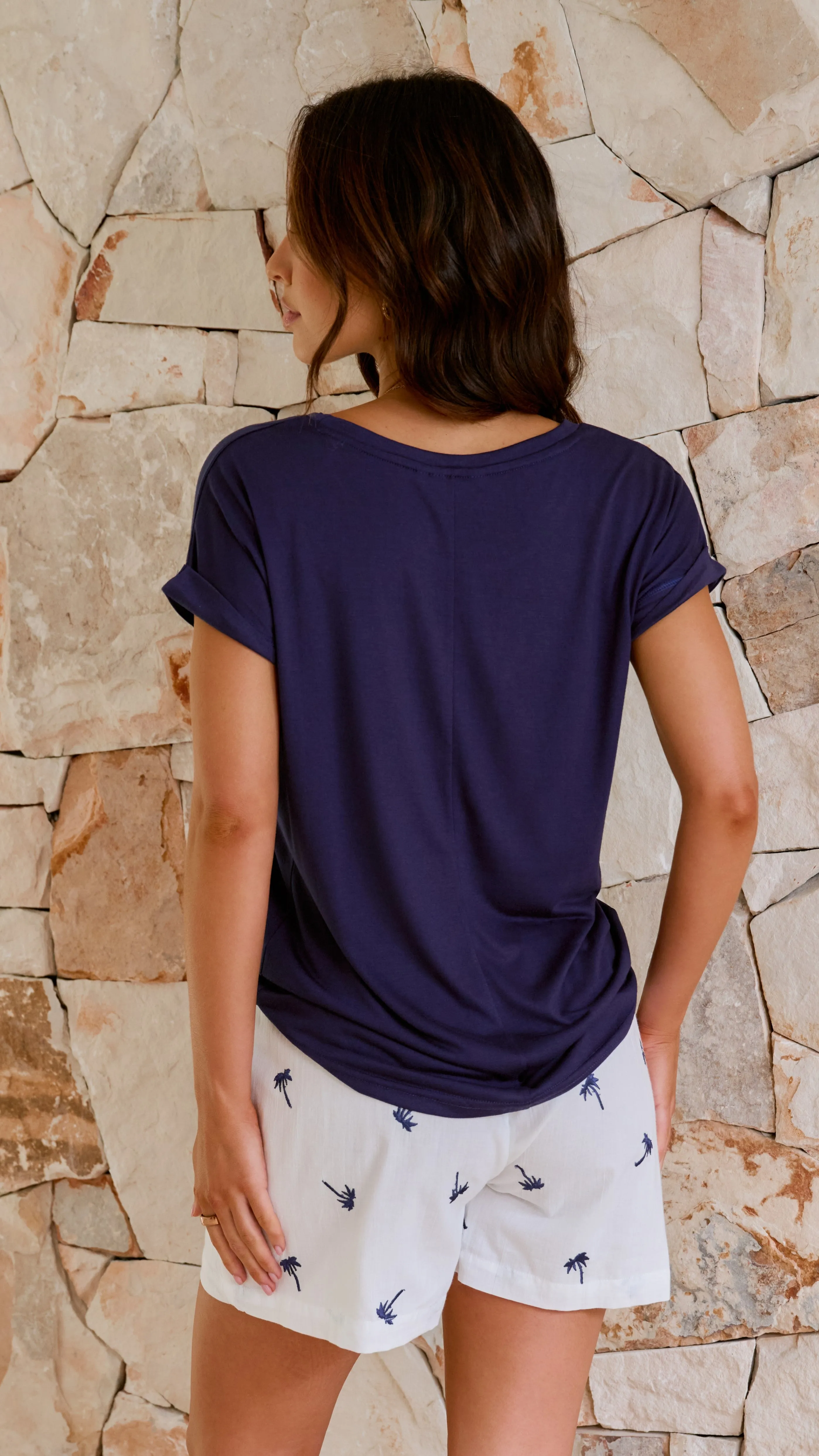 Kylie Tee - Navy sold by Billy J product image thumbnail 2