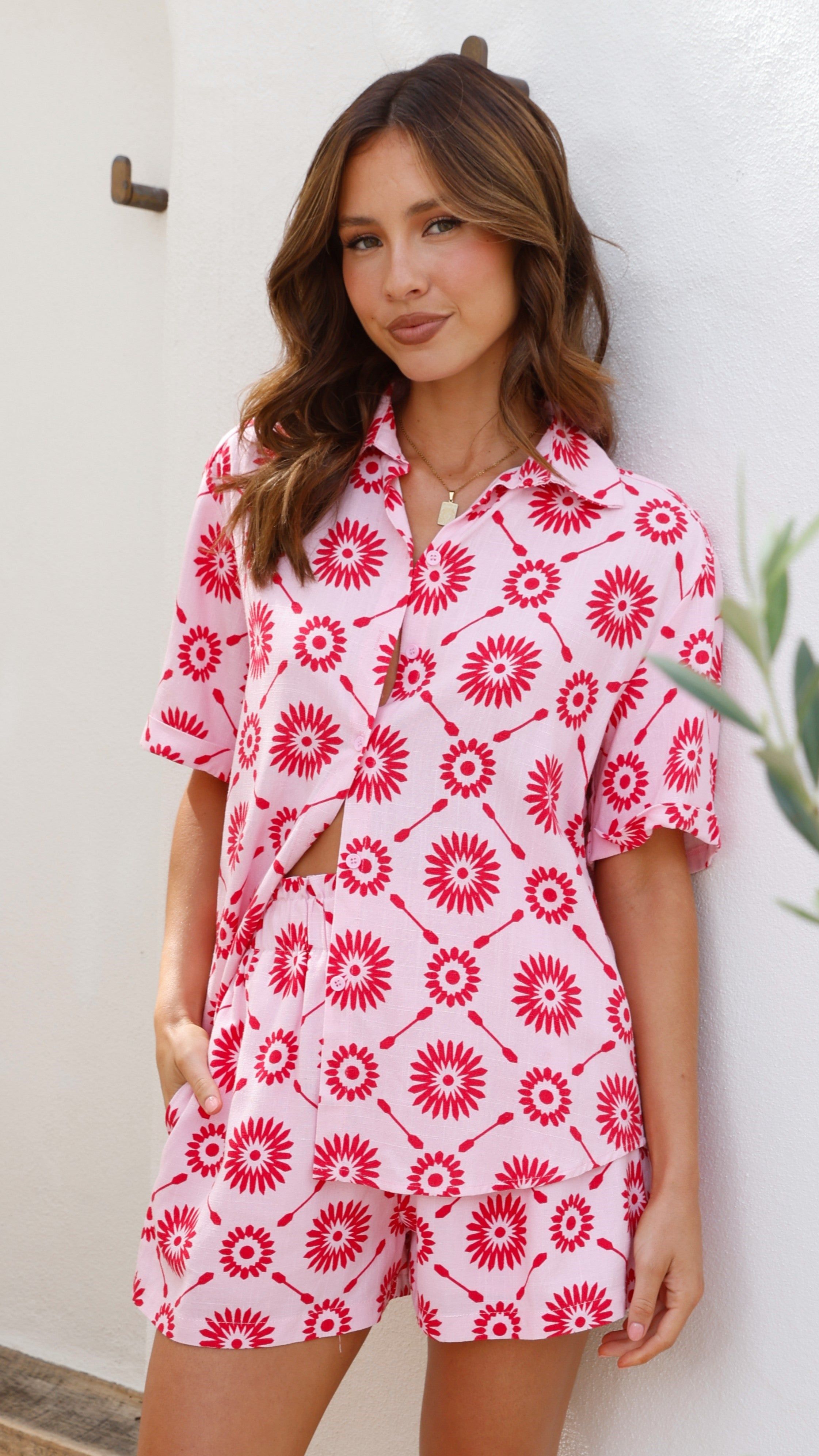 Radia Button Up Shirt - Naomi Print sold by Billy J product image thumbnail 2