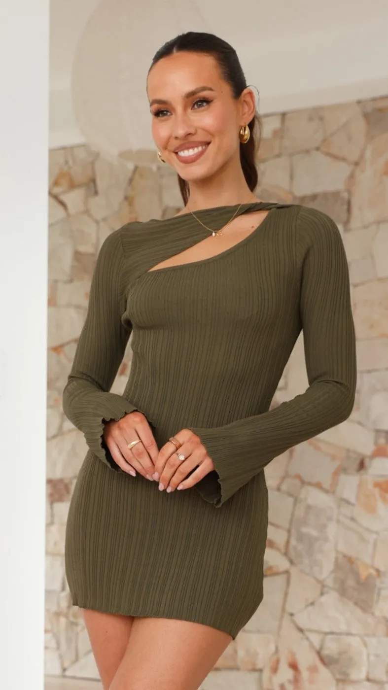 Ellison Mini Dress - Khaki sold by Billy J