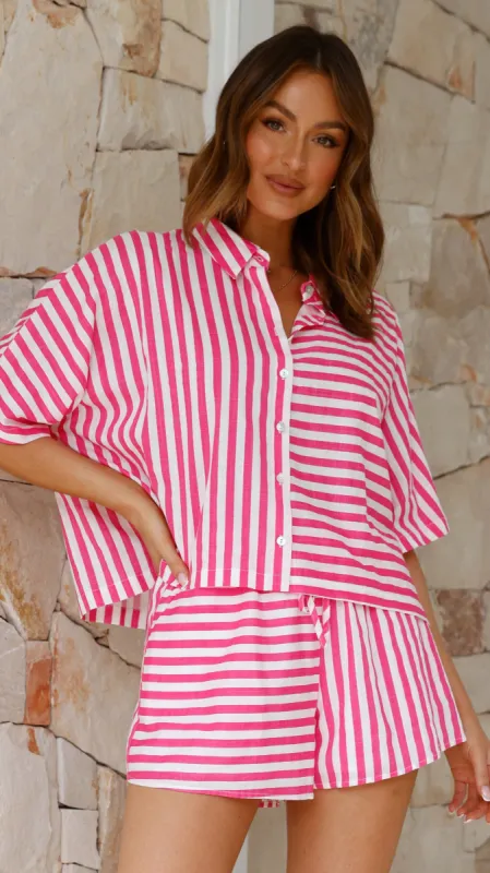 Neve Shirt - Pink Stripe sold by Billy J