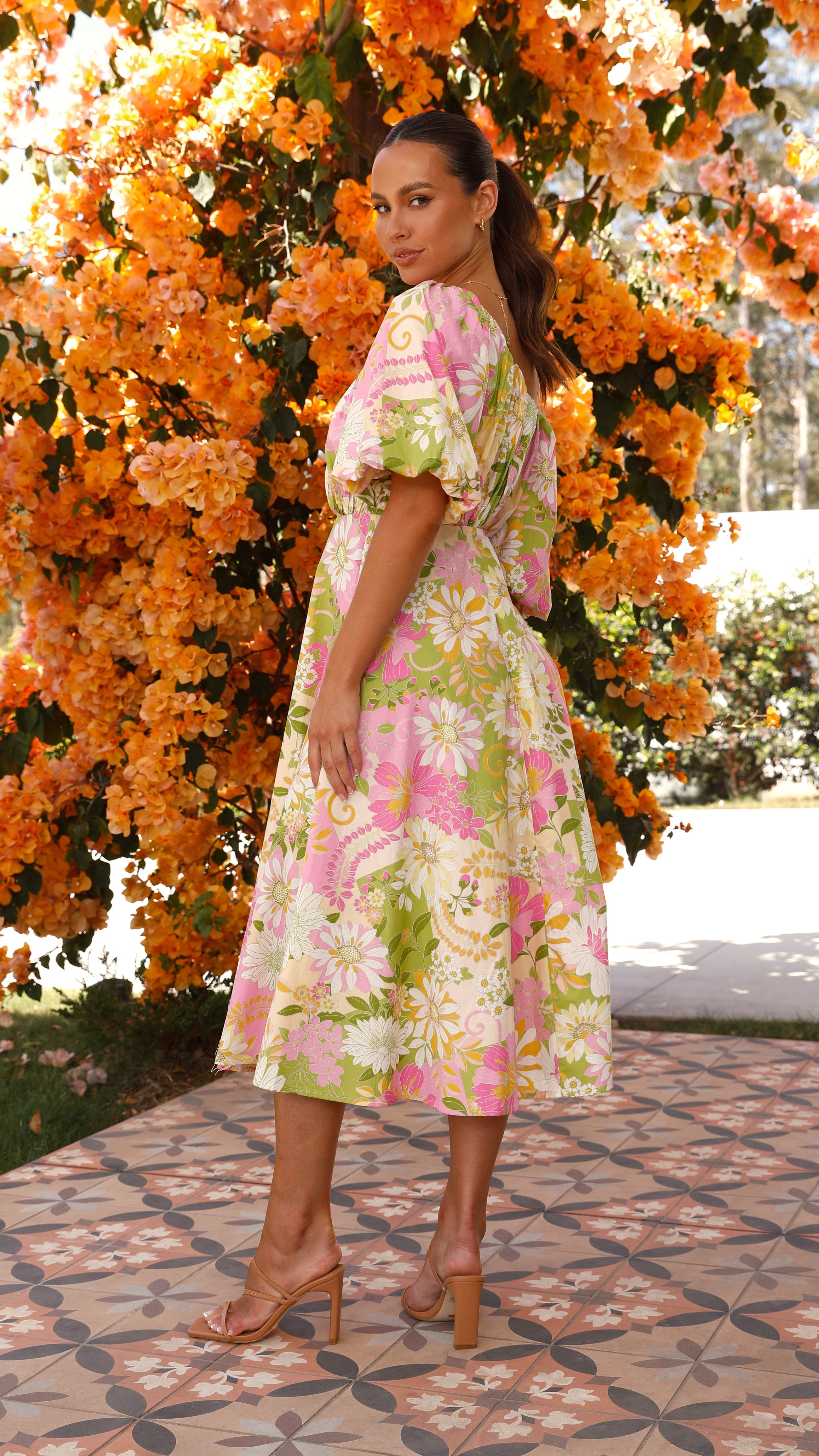 Linkin Midi Dress - Pink Floral sold by Billy J product image thumbnail 2