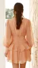 Emita Mini Dress - Peach sold by Billy J