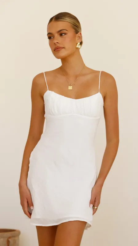 Galina Mini Dress - White sold by Billy J