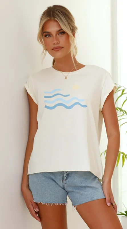 Sunny T-Shirt - Cream sold by Billy J