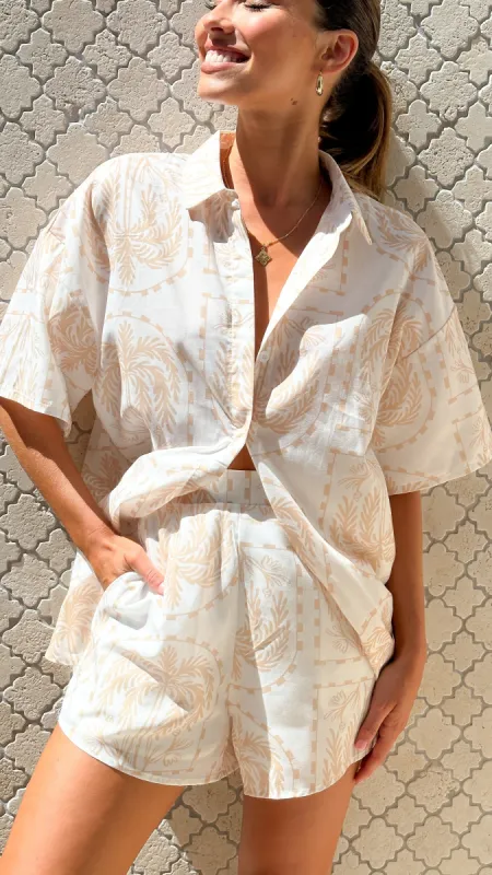 Bondi Shirt - Beige Print sold by Billy J
