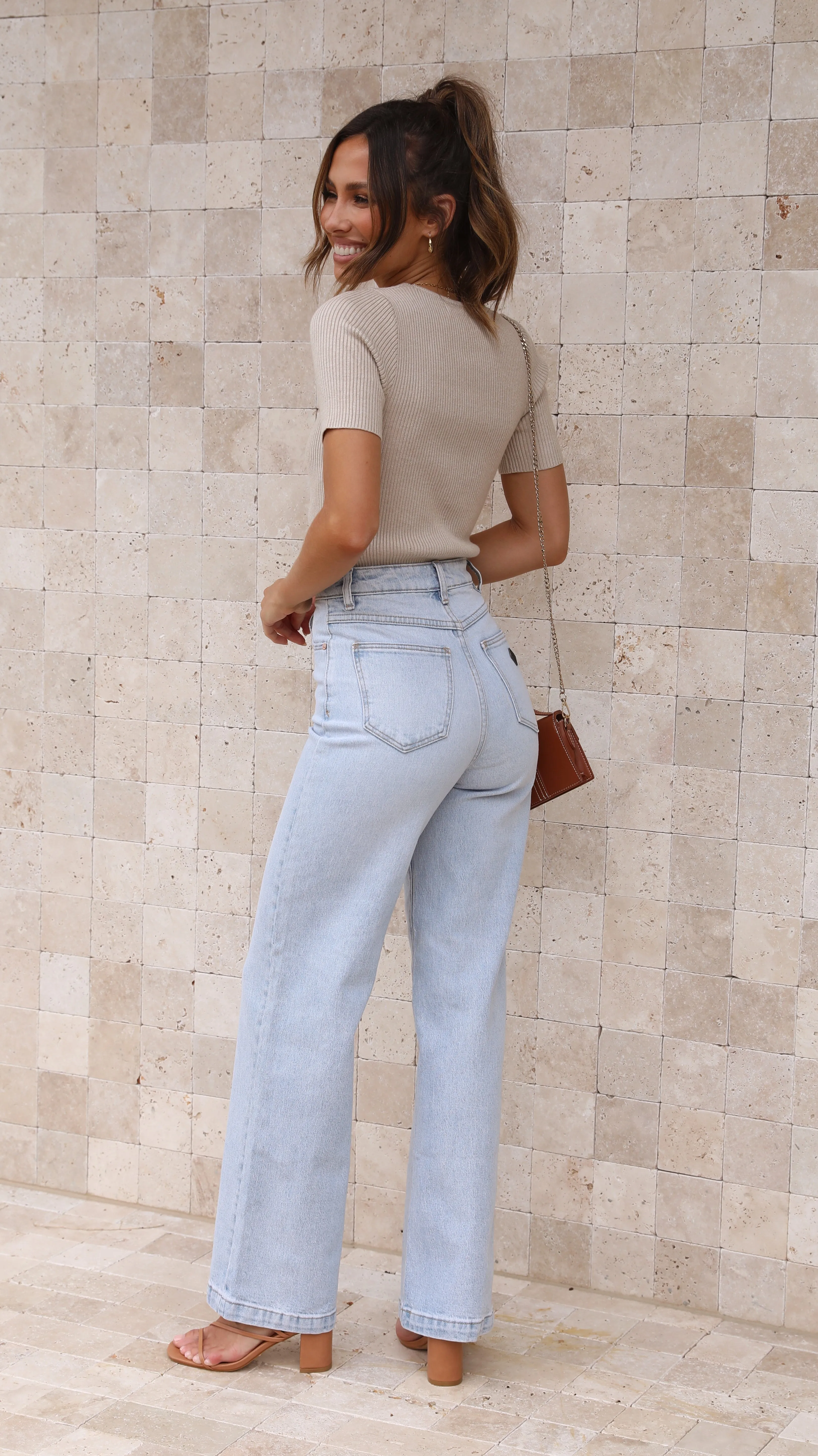 Laylin Ribbed Top - Oatmeal sold by Billy J product image thumbnail 3