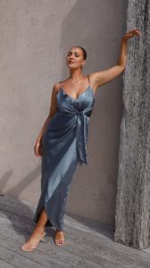 Tyra Maxi Dress - Slate Blue sold by Billy J