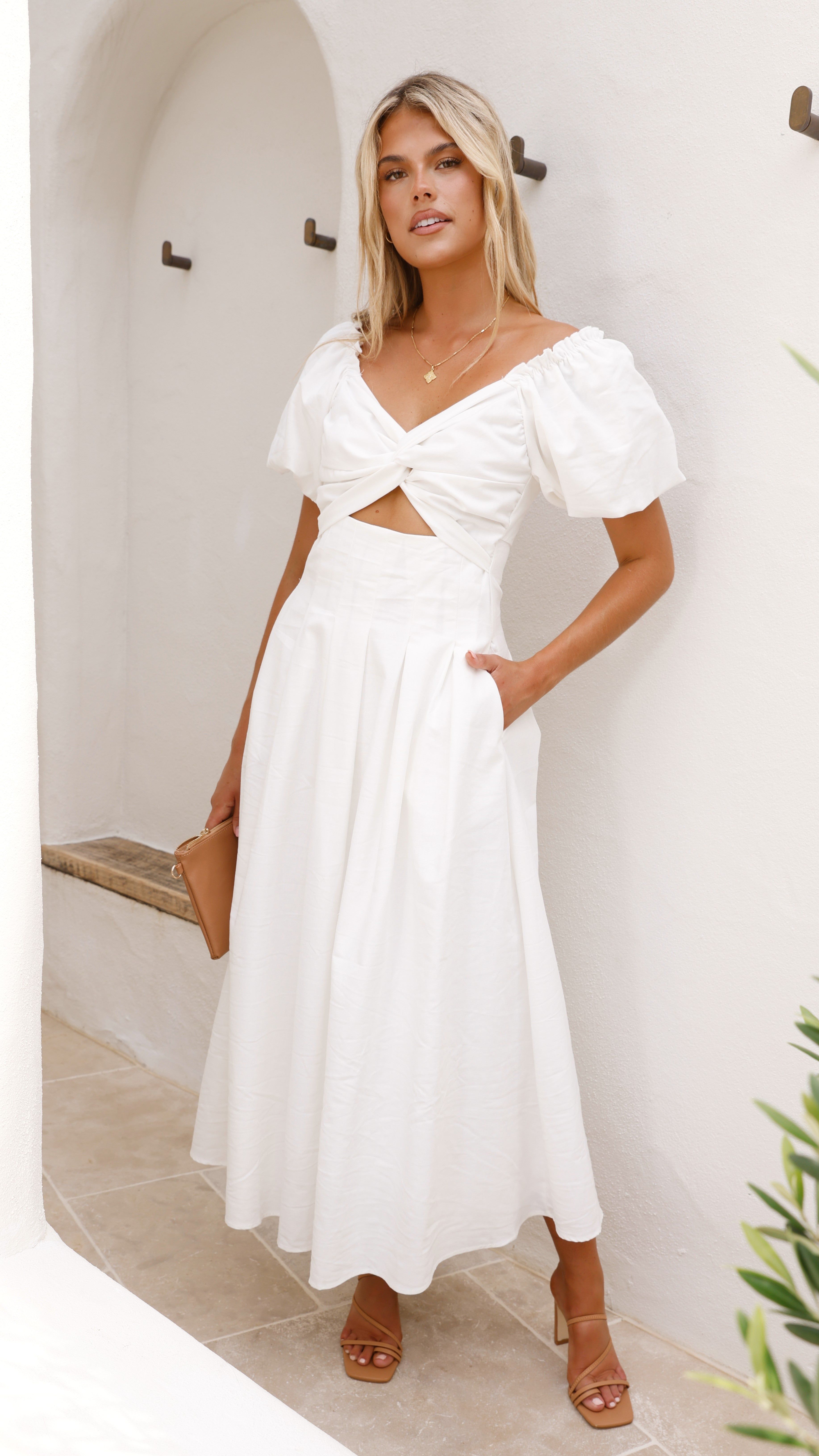 Christina Maxi Dress - White sold by Billy J