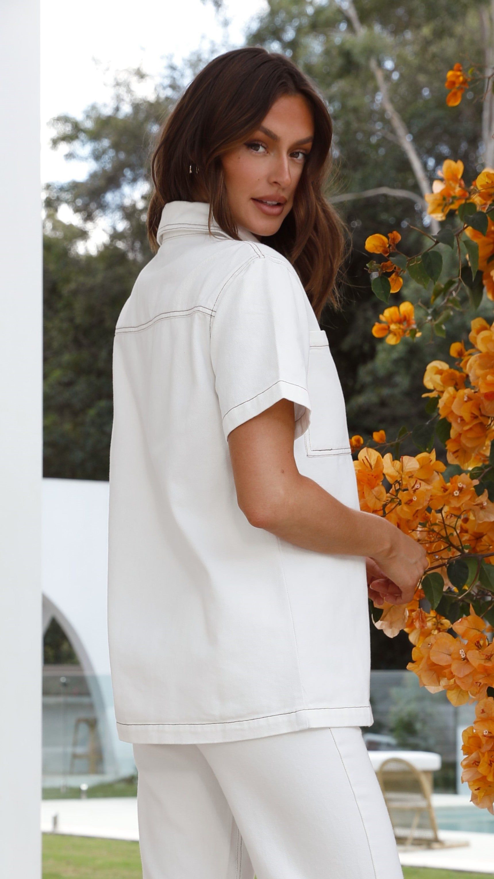 Badru Button Up Shirt - White Denim sold by Billy J product image thumbnail 2