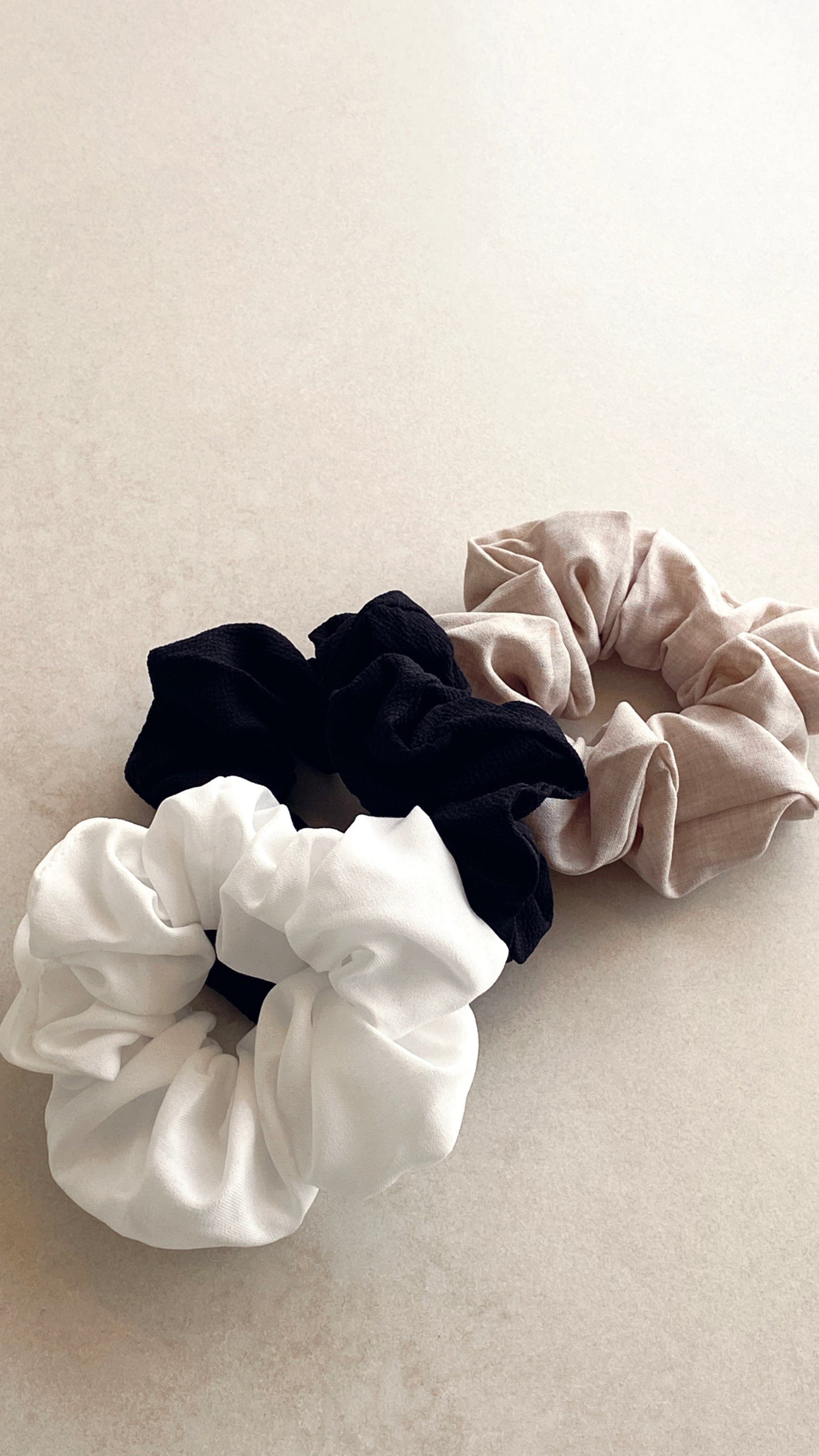 Scrunchie Trio Pack - Natural Linen sold by Billy J product image thumbnail 2