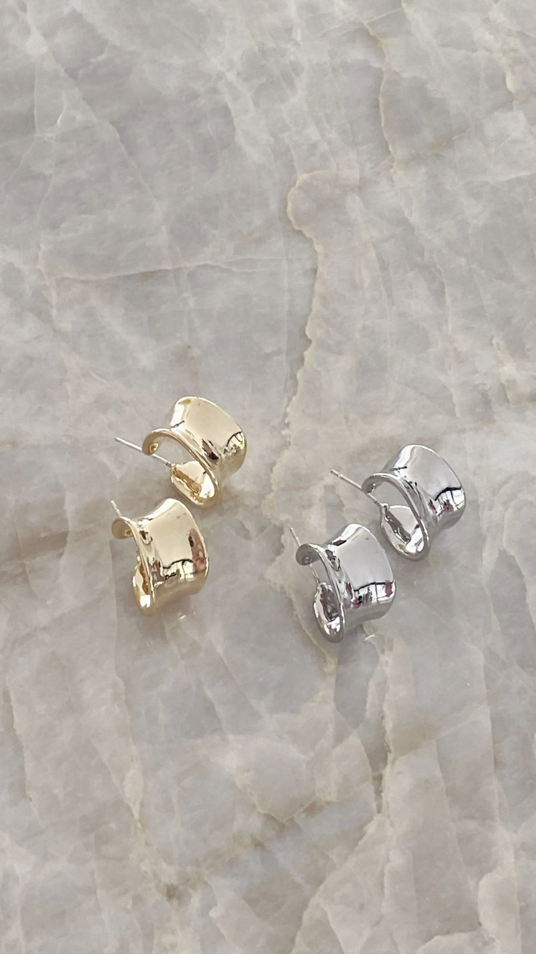 Erin Hoop Earrings - Silver sold by Billy J product image thumbnail 3