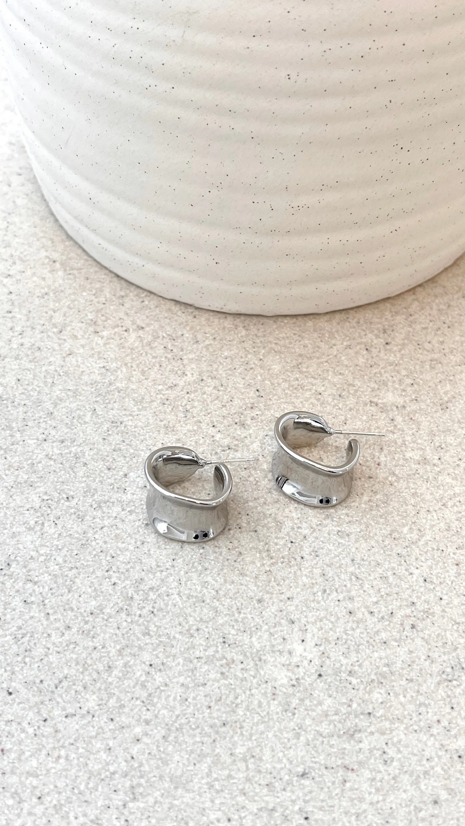Erin Hoop Earrings - Silver sold by Billy J product image thumbnail 2