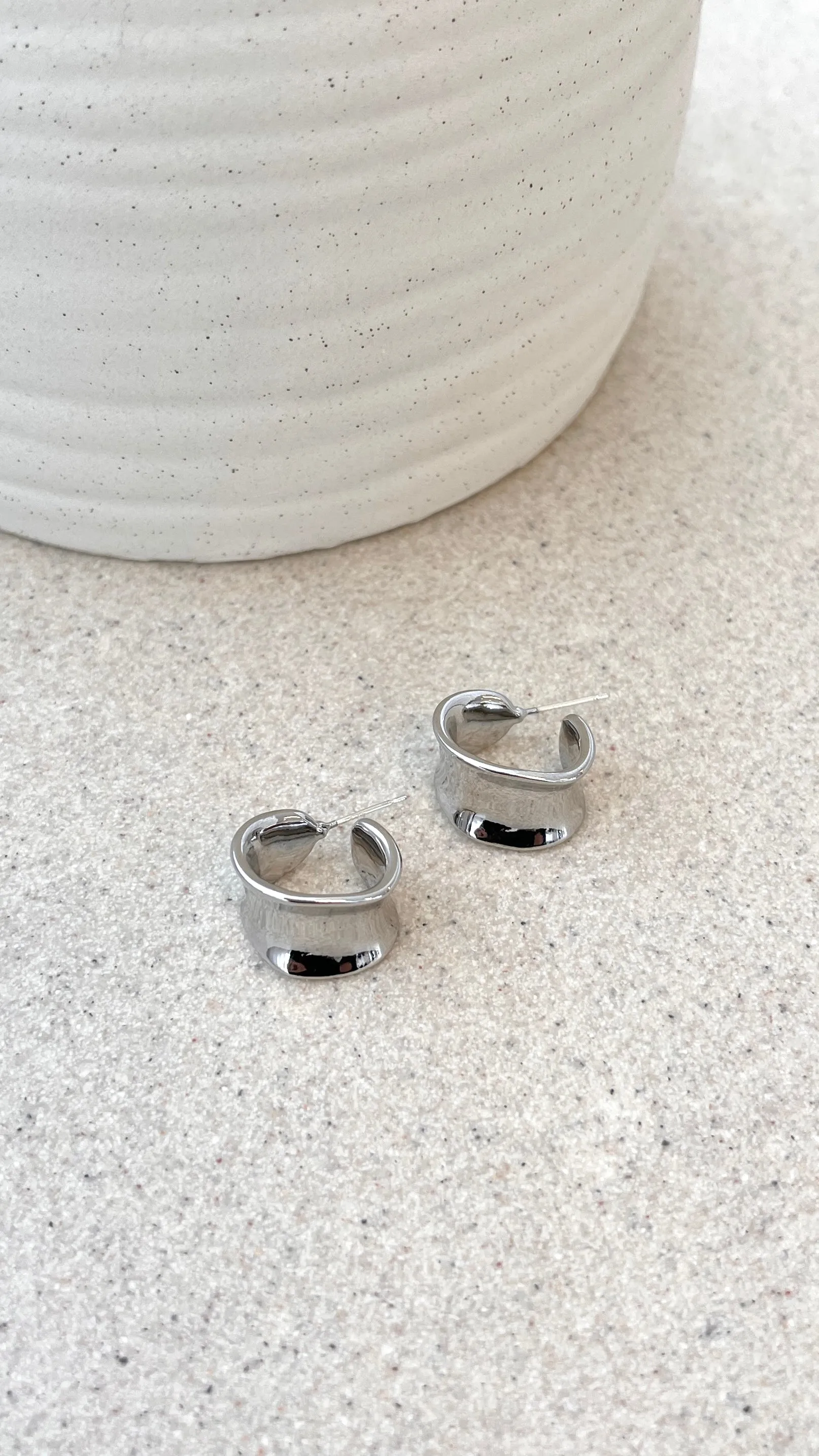 Erin Hoop Earrings - Silver sold by Billy J product image thumbnail 4