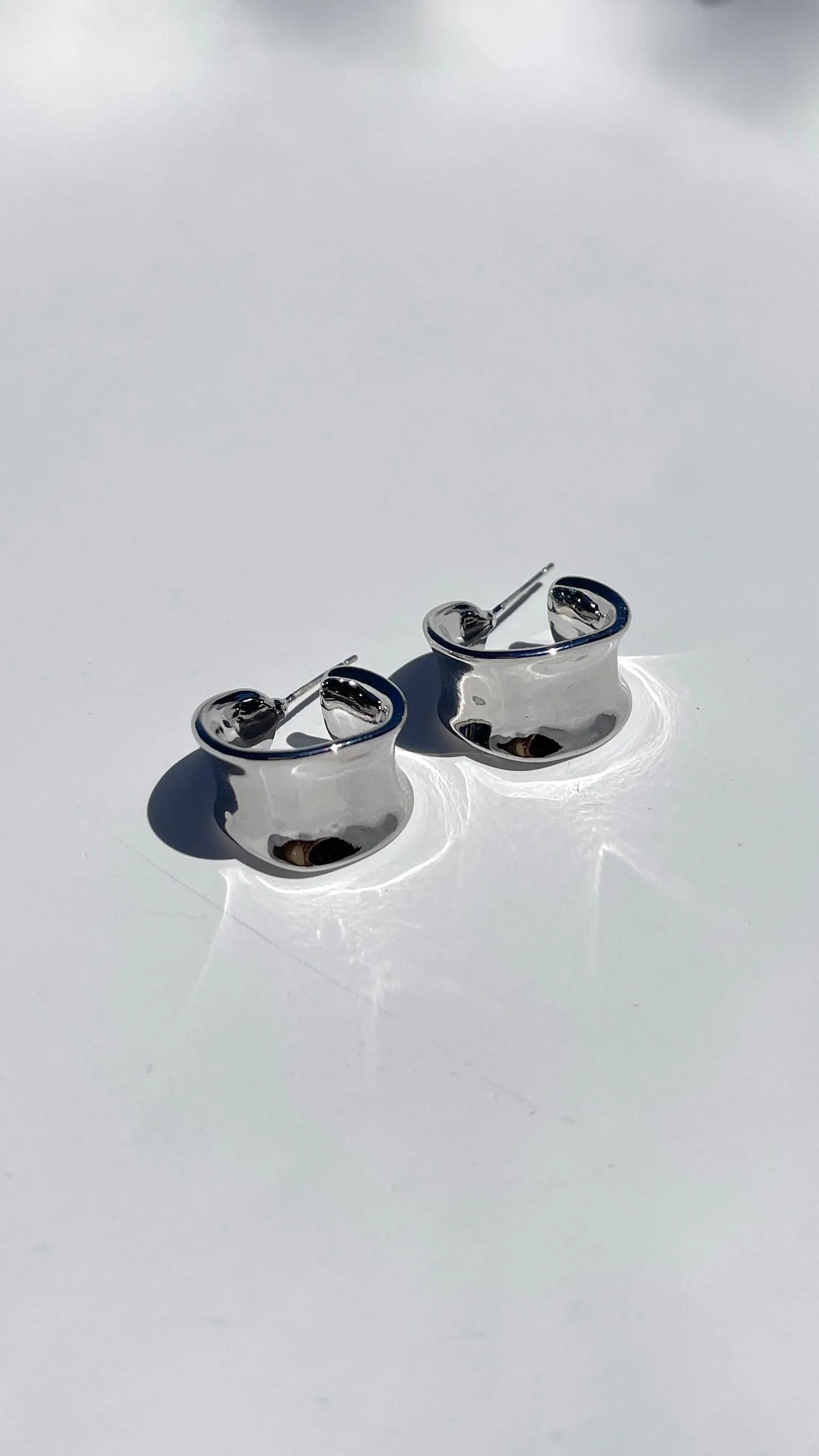 Erin Hoop Earrings - Silver sold by Billy J