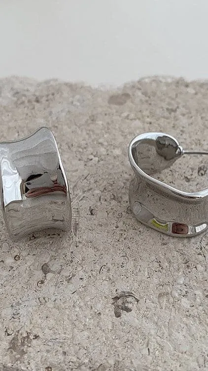 Erin Hoop Earrings - Silver sold by Billy J product image thumbnail 5