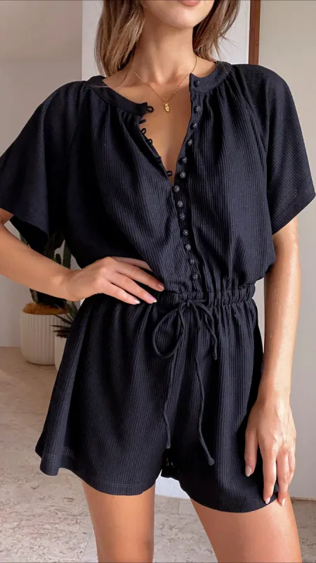 Santorini Playsuit - Black sold by Billy J