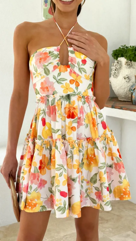 Sandy Mini Dress - Yellow sold by Billy J