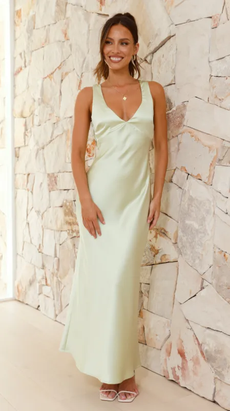 Vallisa Maxi Dress - Apple Green sold by Billy J