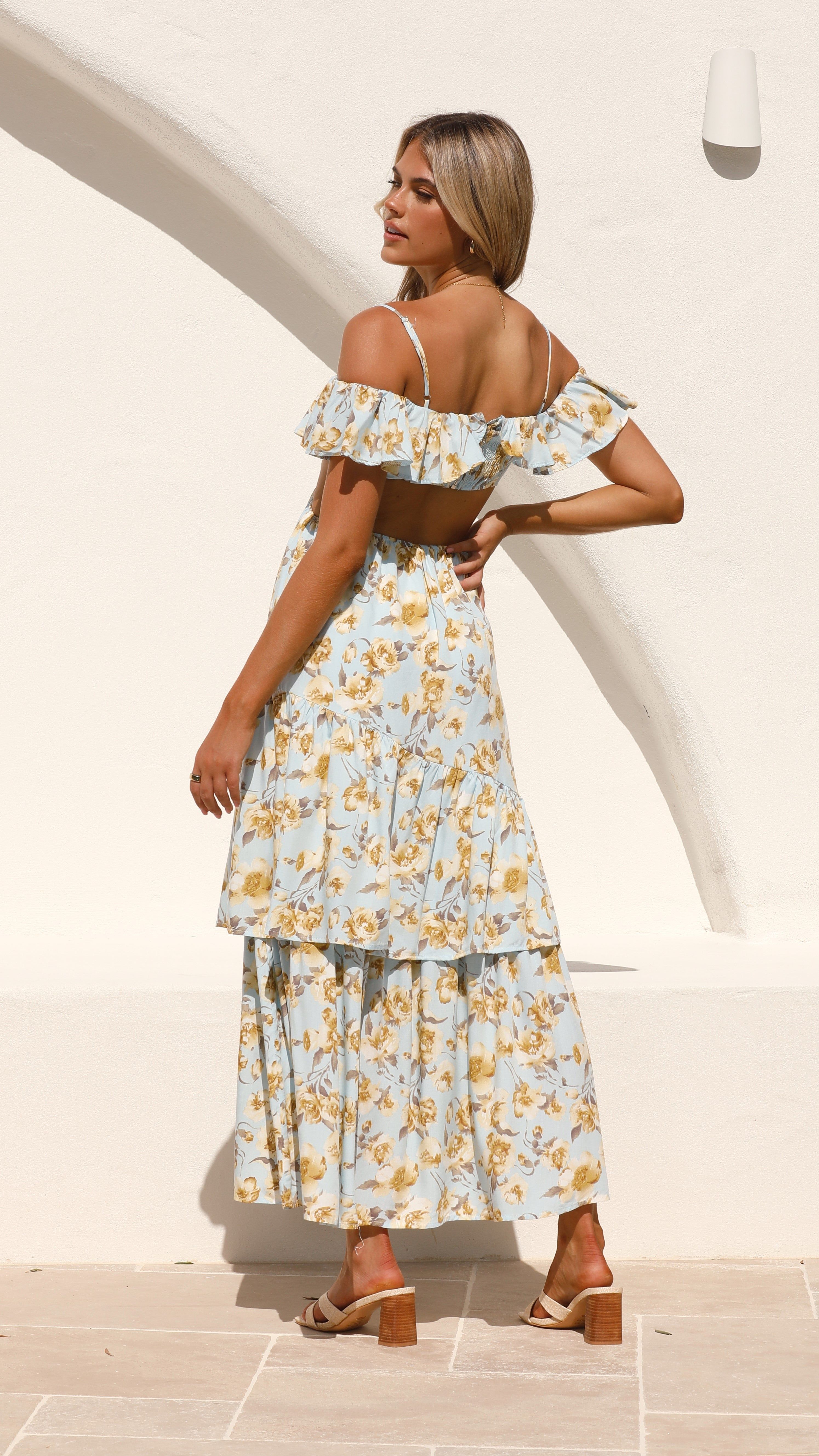 Acosta Maxi Dress - Blue Floral sold by Billy J product image thumbnail 4