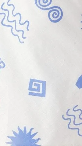 Fakhiri Mini Dress - White / Blue Bonjour sold by Billy J product image thumbnail 4