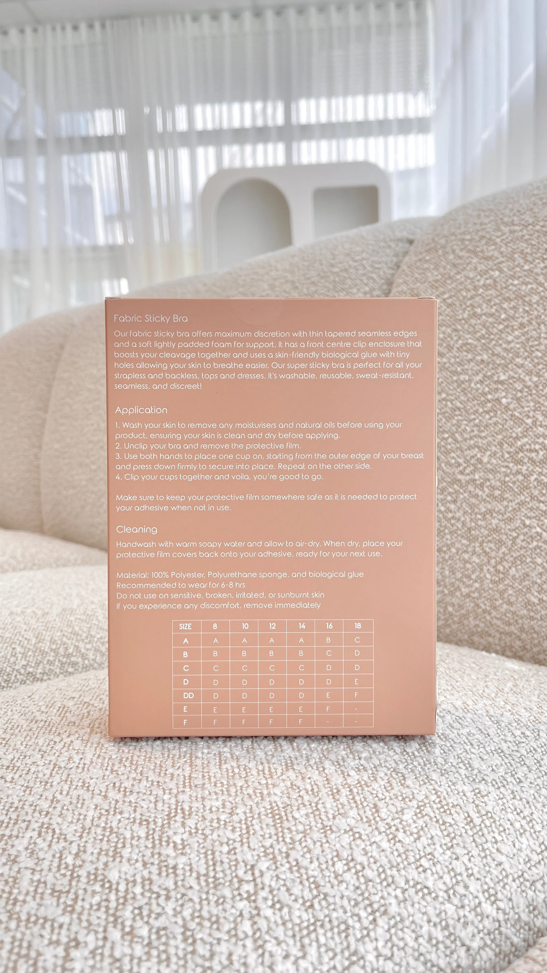 Bzez Fabric Sticky Bra - Onyx sold by Billy J product image thumbnail 3