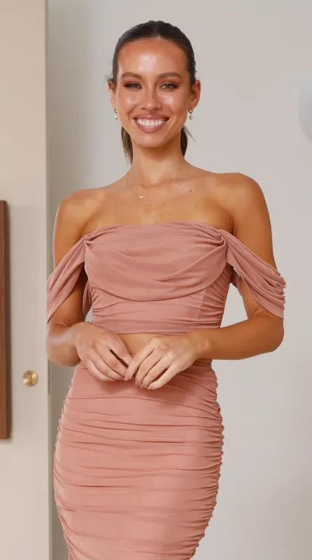 Kylie Crop Top - Dusty Pink sold by Billy J