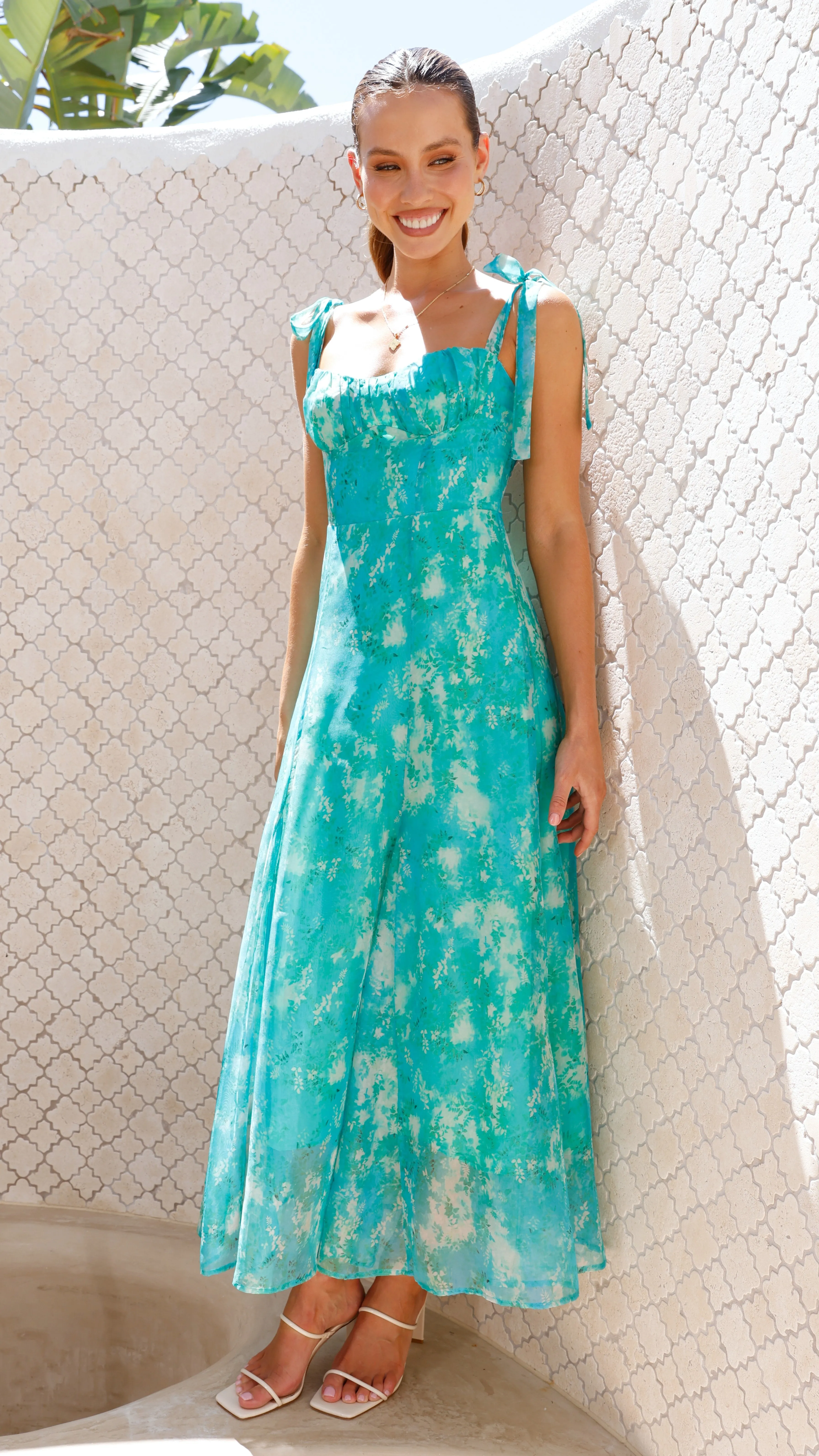 Tiffany Midi Dress - Green Floral sold by Billy J product image thumbnail 5