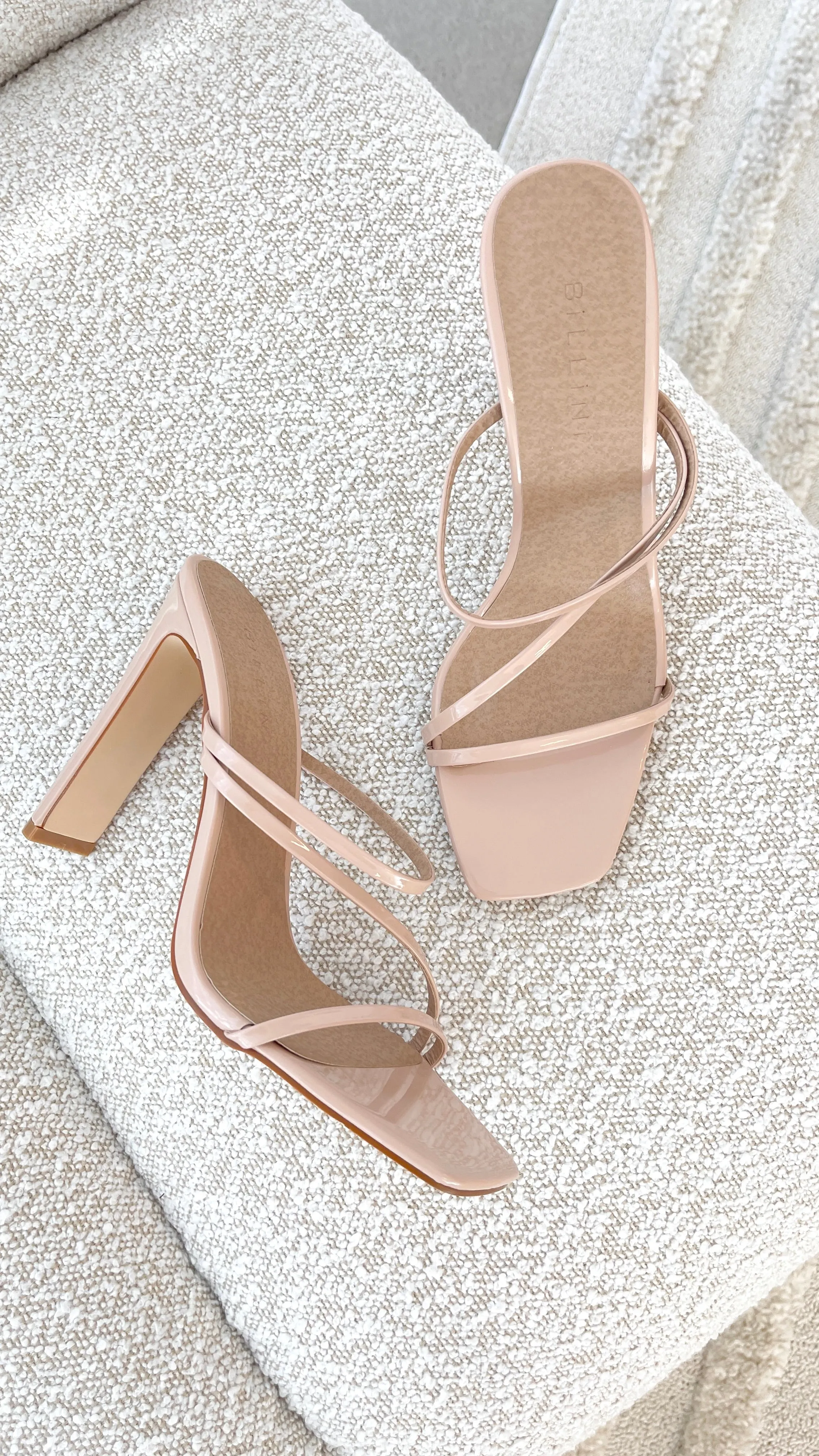 Yanna Heel - Nude Patent sold by Billy J